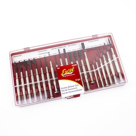 Excel Blades Wrench and Screw Driver Mini Hobby Tool Set 21 Pieces, 12pk 60008